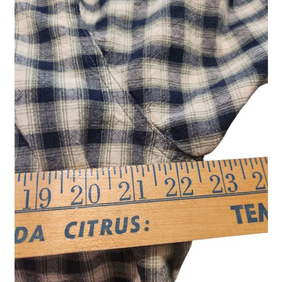 Haband Men's Large Plaid Short Sleeve Western‎ Shirt - Picture 4 of 5